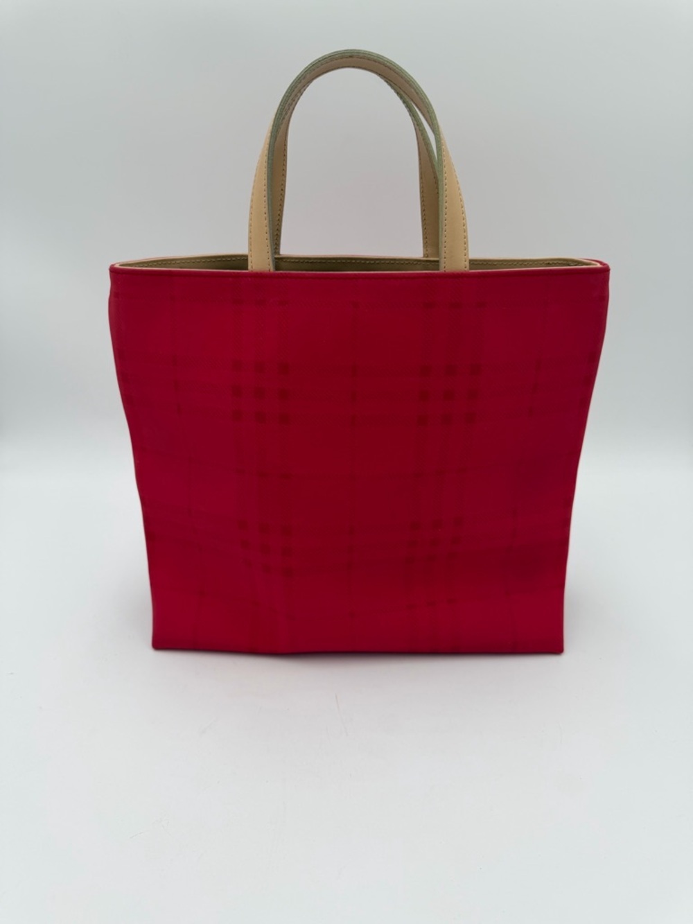 Vintage Burberry Nova Check Mini Tote Canvas Leather Handles Authenticated - Picture 2 of 15